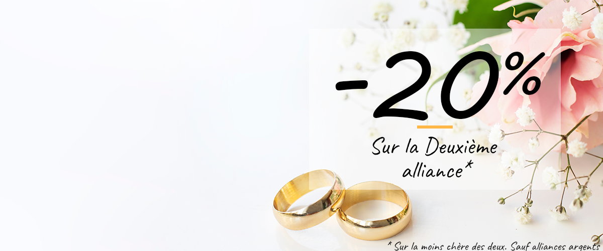 -20% sur la 2ème alliance avec le code toietmoi